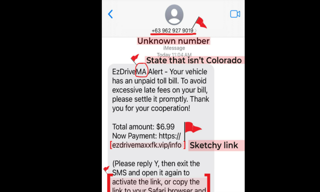 Scam Alert! What Coloradans Need to Know About the Unpaid Toll Text Scam 
