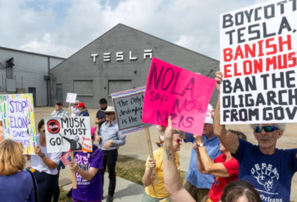 Tesla Stocks Plummet as Violence and Protests Continue